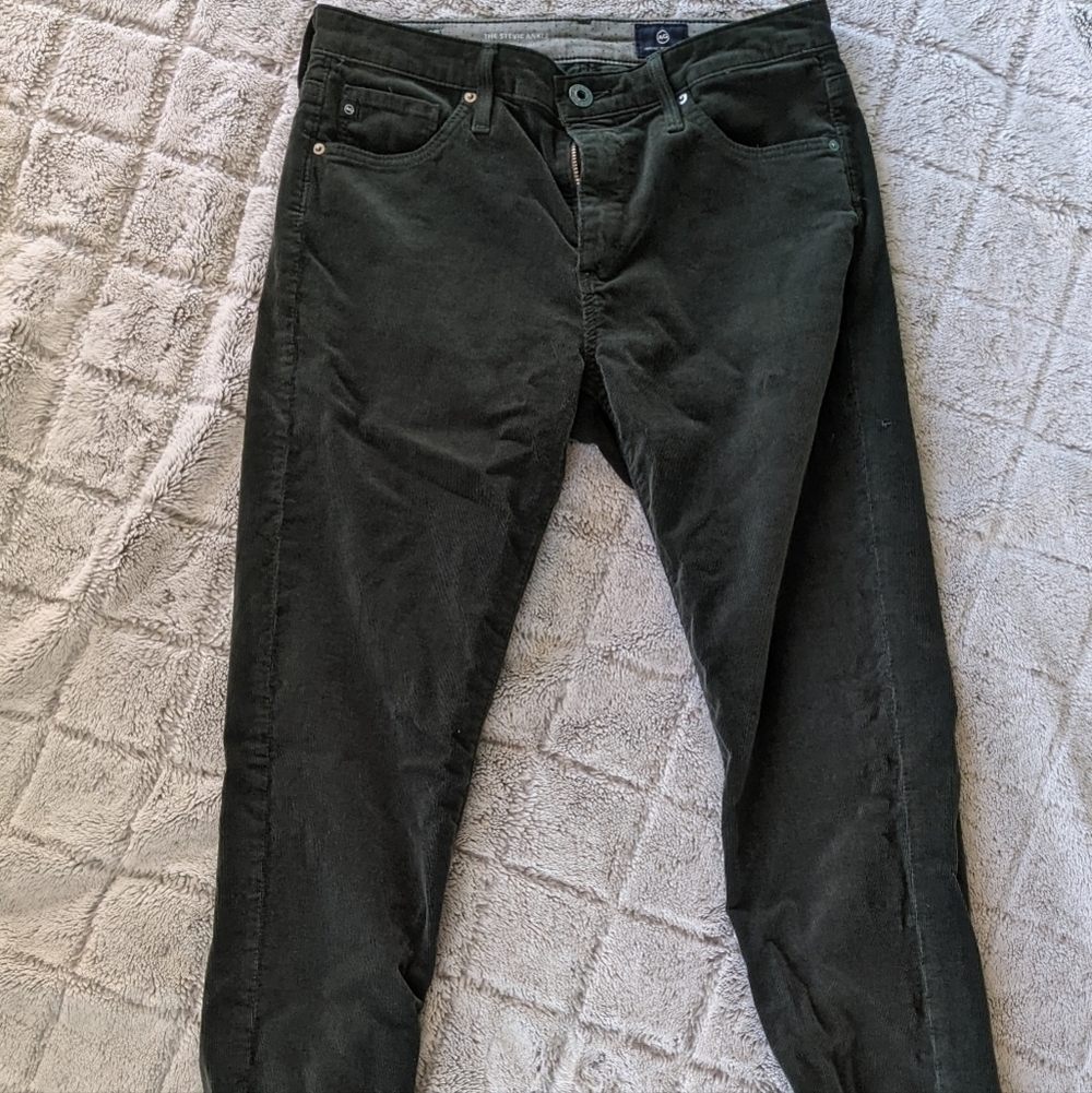 Adriano Goldschmied Stevie Ankle Slim Straight Green Pants 27